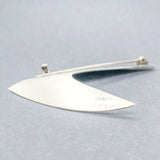 Estate Frank Rebajes Silver Modernist Swoosh Pin - Walter Bauman Jewelers