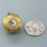 Estate Guilded Steel Ball Watch Pendant - Walter Bauman Jewelers