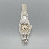 Estate Hamilton Platinum 3.19cttw G-I/SI1-2 Diamond Mechanical Watch - Walter Bauman Jewelers