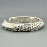Estate Jai SS White Sapphire Cuff Bracelet - Walter Bauman Jewelers