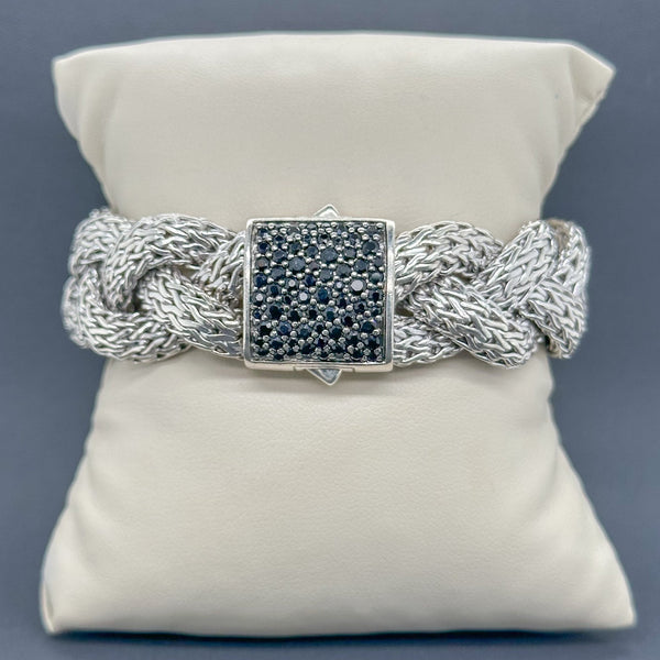 Estate John Hardy SS 1.69cttw Black Sapphire Braided Bracelet - Walter Bauman Jewelers