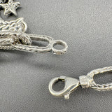 Estate John Hardy SS Carved Chain Faith Charm Bracelet - Walter Bauman Jewelers