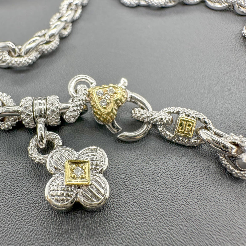 Judith Ripka 18k & Sterling Heart Necklace SN265DI-17 – Busy Bee Jewelry