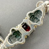 Estate Lagos SS 18 9.00cttw Garnet Classic Station Bracelet - Walter Bauman Jewelers