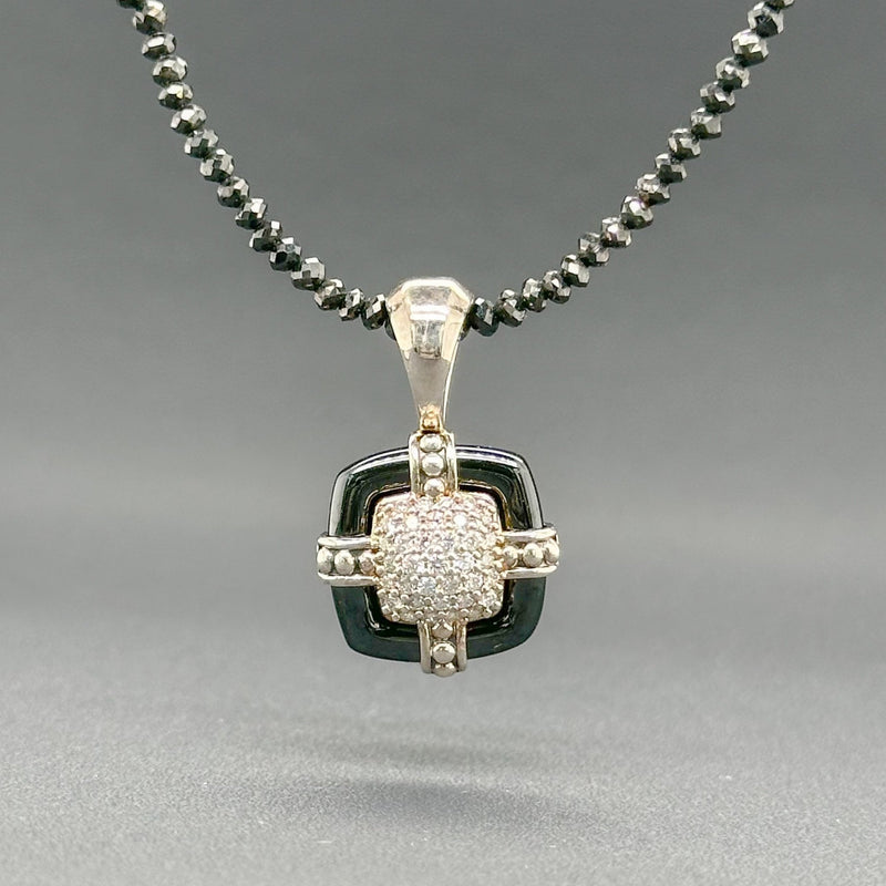 Estate Lagos SS 2.20cttw Black & G-H/SI1-I3 Diamond Pendant - Walter Bauman Jewelers