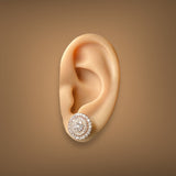 Estate LeVian 14K R Gold 1.22cttw H-I/VS2-SI2 Diamond Stud Earrings - Walter Bauman Jewelers