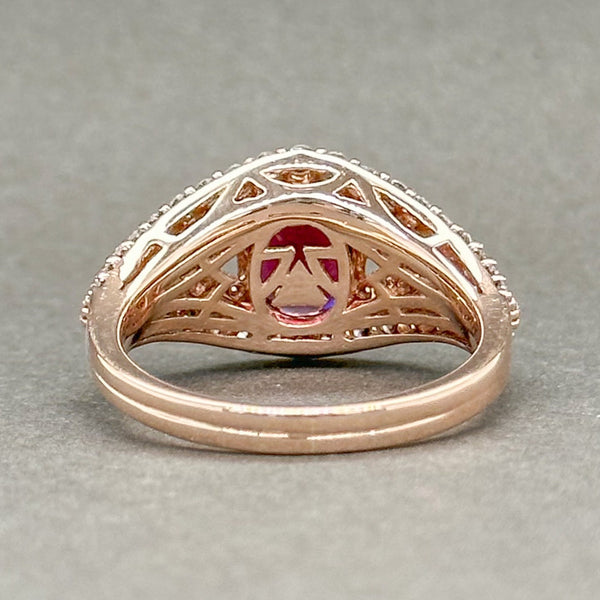 Estate Levian 14K R Gold 1.91ct Garnet & 0.93cttw Brown & H-I/VS2-SI1 Diamond Ring - Walter Bauman Jewelers