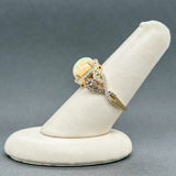 Estate Levian 14K Y Gold 2.74ct Opal & 0.52ctw Champagne- H/SI1-2 Diamond Ring - Walter Bauman Jewelers