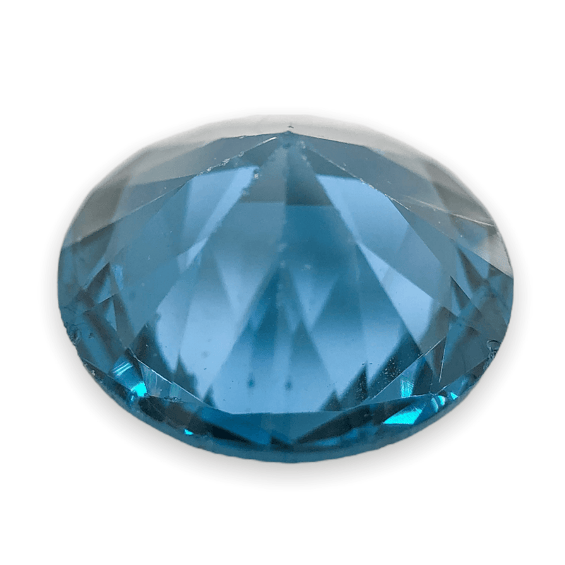 Estate London Blue Topaz 6.11ct Round Loose Stone - Walter Bauman Jewelers