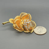 Estate Mellerio 18K Y Gold 1.58cttw G-H/VS1-2 Diamond Rose Brooch - Walter Bauman Jewelers