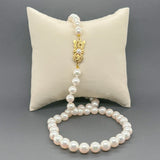 Estate Mikimoto 18K Y Gold 6.4mm Akoya Pearl 16” Necklace - Walter Bauman Jewelers