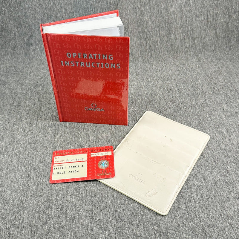 Estate Omega Outer Box w. Operating Instruction Book, Warranty Card#025318000, & Wallet (No Watch) - Walter Bauman Jewelers