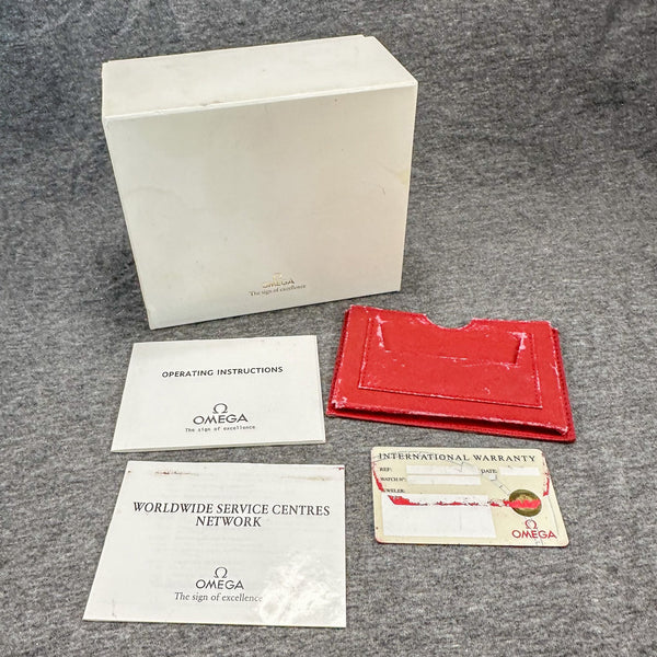 Estate Omega Outer Box w. Wallet BLANK Warranty Card EMPTY