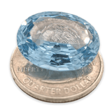 Estate Oval Cut Blue Topaz 18.9ct Loose Stone - Walter Bauman Jewelers