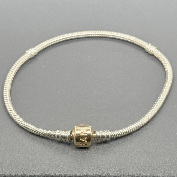 Estate Pandora SS 14 Moments Two Tone Charm Bracelet - Walter Bauman Jewelers
