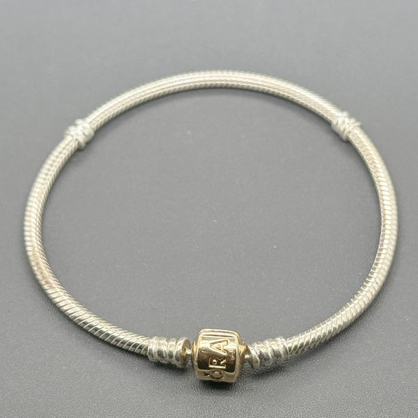 Estate Pandora SS 14 Moments Two Tone Charm Bracelet - Walter Bauman Jewelers