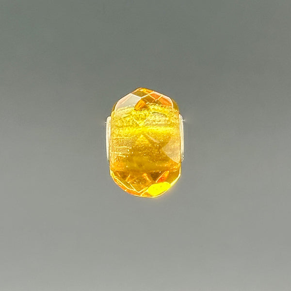Estate Pandora SS Faceted Amber Glass Bead Charm - Walter Bauman Jewelers