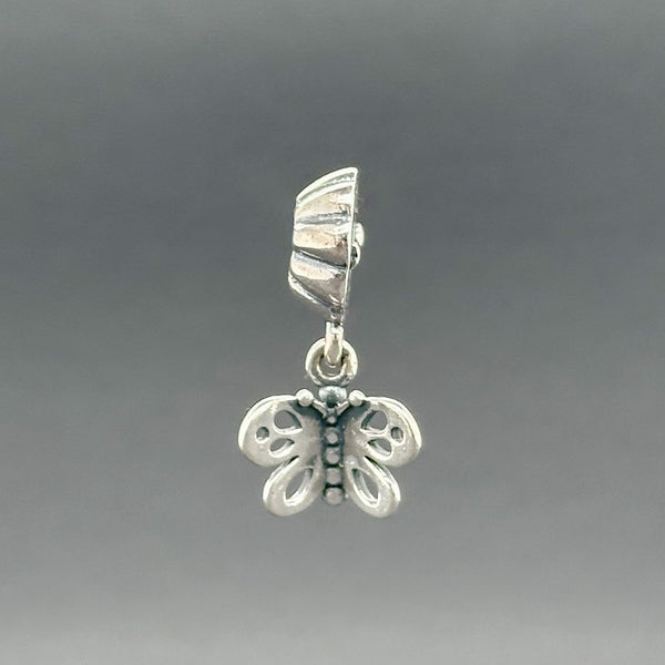 Estate Pandora SS Friends Forever Butterfly Dangle Charm - Walter Bauman Jewelers