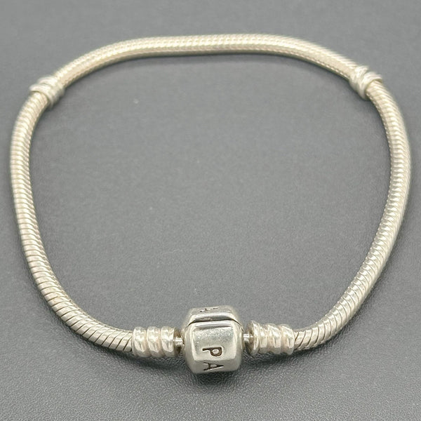 Estate Pandora SS Moments Charm Bracelet 7.5” - Walter Bauman Jewelers