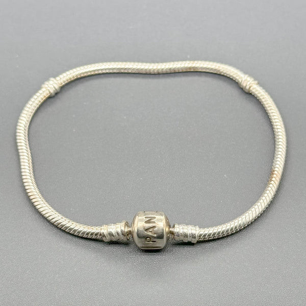 Estate Pandora SS Moments Charm Bracelet 7.75” - Walter Bauman Jewelers