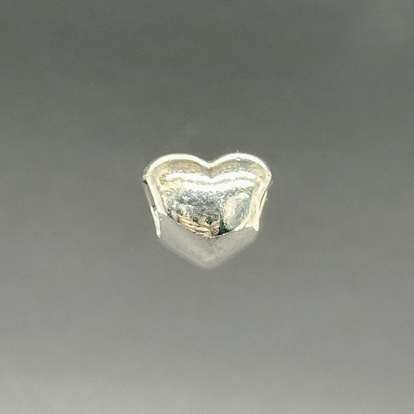 Estate Pandora SS Puffy Heart Bead Charm - Walter Bauman Jewelers