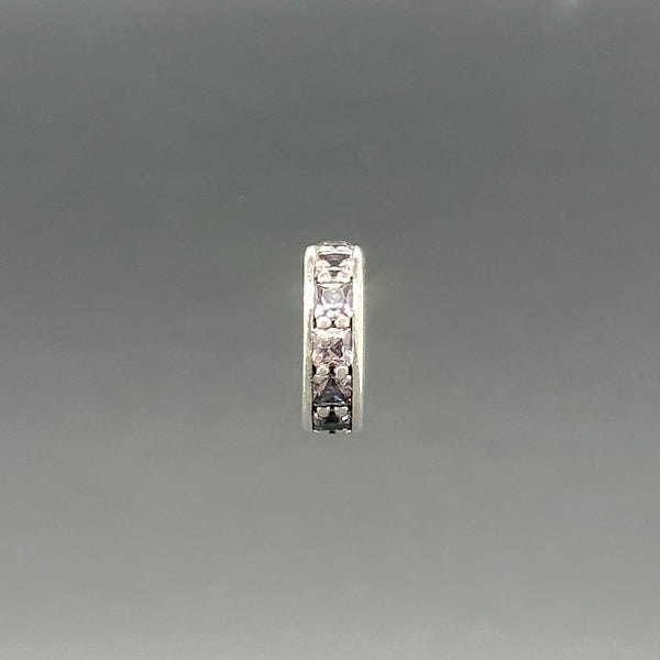 Estate Pandora SS Purple CZ Eternity Spacer Charm - Walter Bauman Jewelers