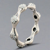 Estate Pandora Sterling Silver "Pave Modern Love Pods" Ring - Walter Bauman Jewelers