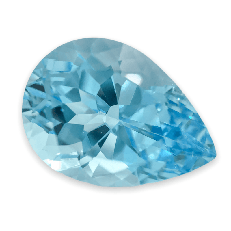 Estate Pear Blue Topaz 13.6ct Loose Stone - Walter Bauman Jewelers