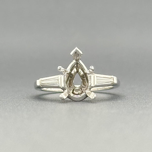 Estate Platinum 0.19cttw G-H/VS1-2 Diamond Semi-Mount Eng. Ring Setting - Walter Bauman Jewelers
