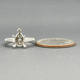 Estate Platinum 0.19cttw G-H/VS1-2 Diamond Semi-Mount Eng. Ring Setting - Walter Bauman Jewelers