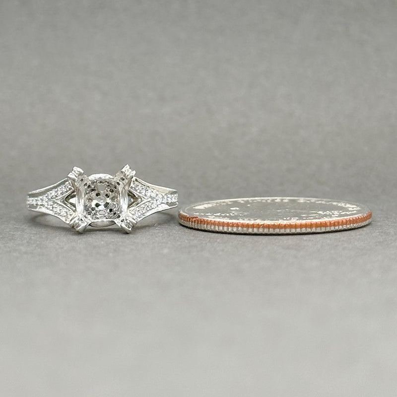 Estate Platinum 0.25ctw H/SI1-2 Diamond Engagement Ring Mounting - Walter Bauman Jewelers