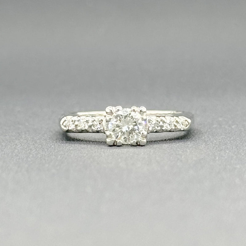 Estate Platinum 0.42cttw H-I/VS2-I1 Diamond Engagement Ring - Walter Bauman Jewelers
