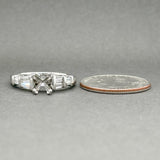 Estate Platinum 0.63ctw G-H/VS1 Diamond Engagement Ring Semi-Mount - Walter Bauman Jewelers