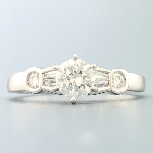 Estate Platinum 0.70cttw Diamond Engagement Ring - Walter Bauman Jewelers