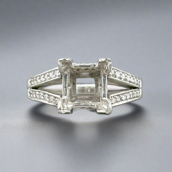 Estate Platinum 0.81ctw H-I/SI2-I1 Diamond Eng. Ring Mounting - Walter Bauman Jewelers