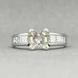 Estate Platinum 0.9ctw G-H/VS2-SI1 Diamond Eng. Ring Mounting - Walter Bauman Jewelers