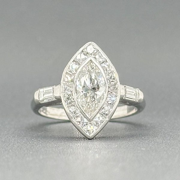 Estate Platinum 1.67ctw G-I/VS1-SI2 Diamond Cocktail Ring - Walter Bauman Jewelers