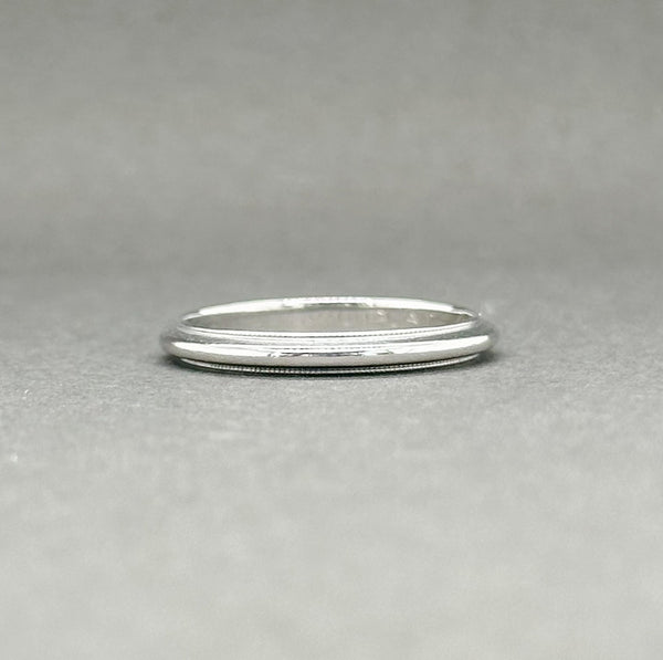 Estate Platinum 2.44mm Milgrain Wedding Ring - Walter Bauman Jewelers