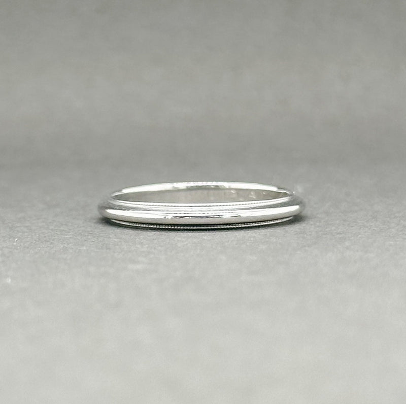 Estate Platinum 2.44mm Milgrain Wedding Ring - Walter Bauman Jewelers