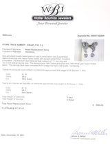 Estate Platinum 2.94cttw G-H/VS1-2 Diamond Freeform Swirl Earrings - Walter Bauman Jewelers