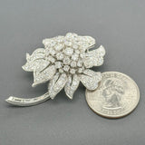 Estate Platinum 5.00 Carat Diamond Flower Brooch