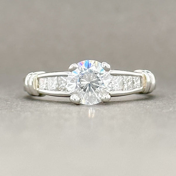 Estate Platinum Scott Kay 2.17ct CZ & 0.47ctw G-H/VS2-SI1 Dia Engagement Ring - Walter Bauman Jewelers