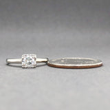 Estate Retro 13K W Gold 0.34ct H/SI2 Diamond Engagement Ring - Walter Bauman Jewelers
