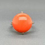 Estate Retro 14K R Gold 20.36ct Coral Ring - Walter Bauman Jewelers