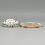 Estate Retro Platinum 0.68cttw G-I/VS1-SI1 Diamond Engagement Ring - Walter Bauman Jewelers