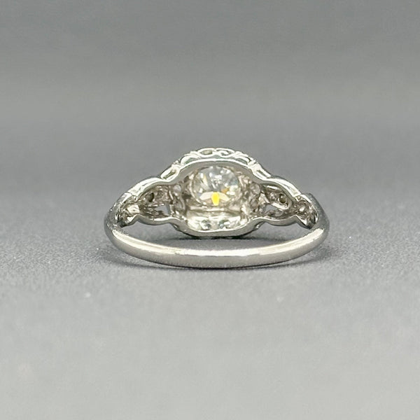 Estate Retro Platinum 0.68cttw G-I/VS1-SI1 Diamond Engagement Ring - Walter Bauman Jewelers