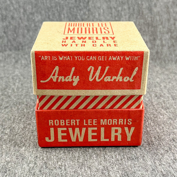 Estate Robert Lee Morris Andy Warhol Outer Box w. Pouch & Cleaning Cloth (Empty) - Walter Bauman Jewelers