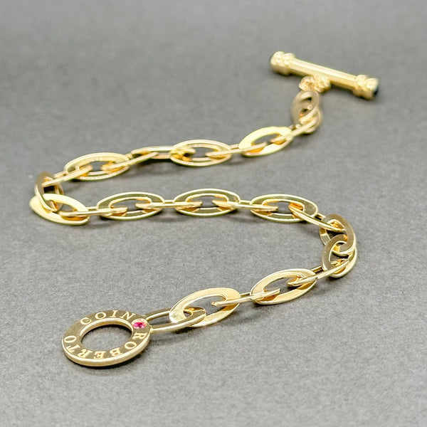 Estate Roberto Coin 18K Y Gold Chic & Shine Bracelet - Walter Bauman Jewelers