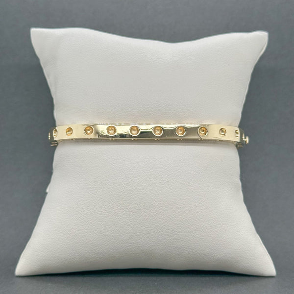 Estate Roberto Coin 18K Y Gold Pois Moi Square Bangle - Walter Bauman Jewelers
