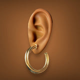 Estate Roberto Coin 18K Y Gold Triple Hoop Earrings - Walter Bauman Jewelers